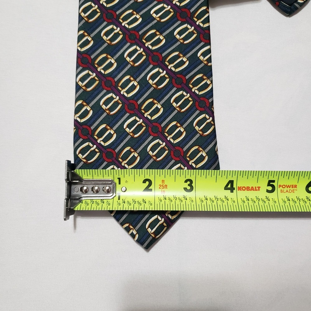Brooks Brothers Makers 100% Silk Handmade Men's Necktie Equestrian Tack Print - Picture 2 of 6
